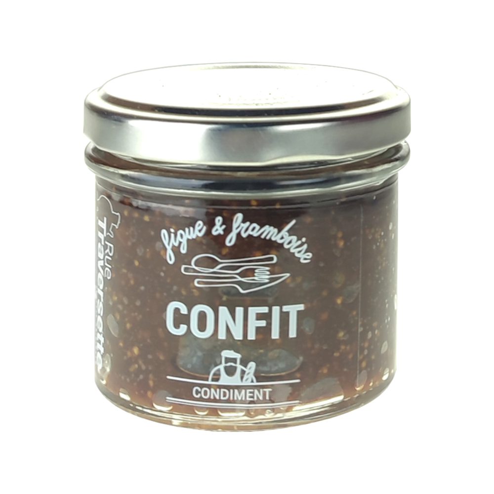 Les Indispensables Confit de Figue à la Framboise 125g Rue Traversette